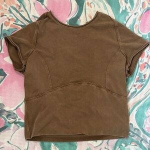 Free People Olive Short Sleeve Tee